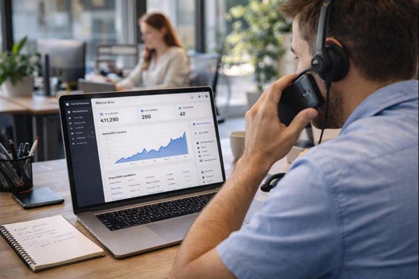 Webáruház ügyfélszolgálat működés közben indulási fázisban