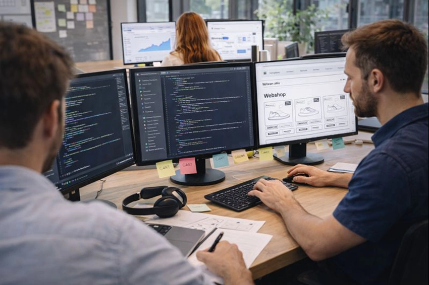 Egyedi webshop fejlesztés csapatmunkában